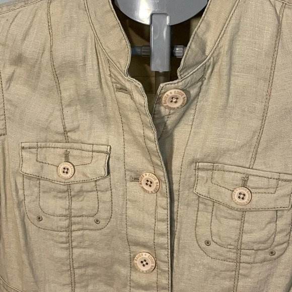 Eddie Bauer 100% linen vintage utility military jacket - Picture 7 of 15